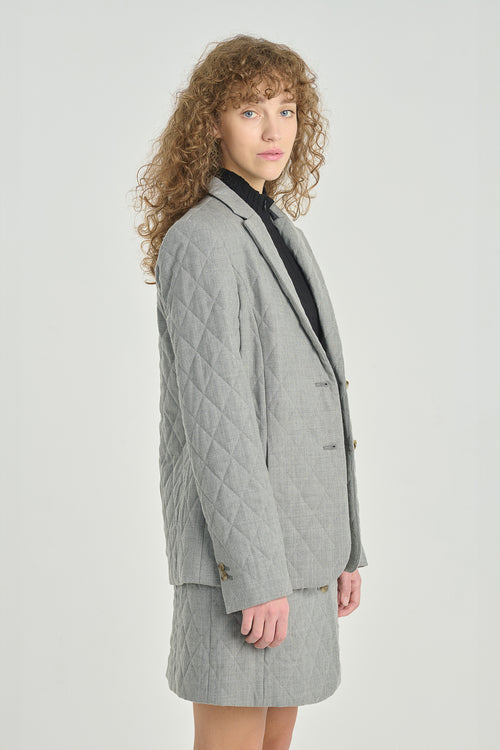 Light grey quilted jacket