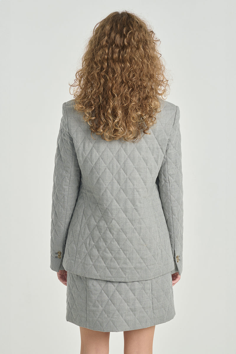 Light grey quilted jacket