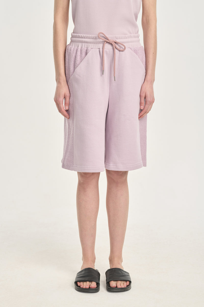 Violet jersey cotton shorts