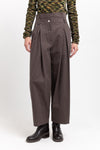 Earth brown soft touch cotton paperbag pants