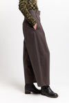 Earth brown soft touch cotton paperbag pants