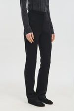 Black soft touch wool slim leg pants