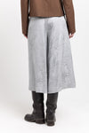Silver textured fluid shorts