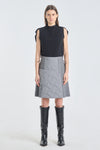 Grey quilted skirt