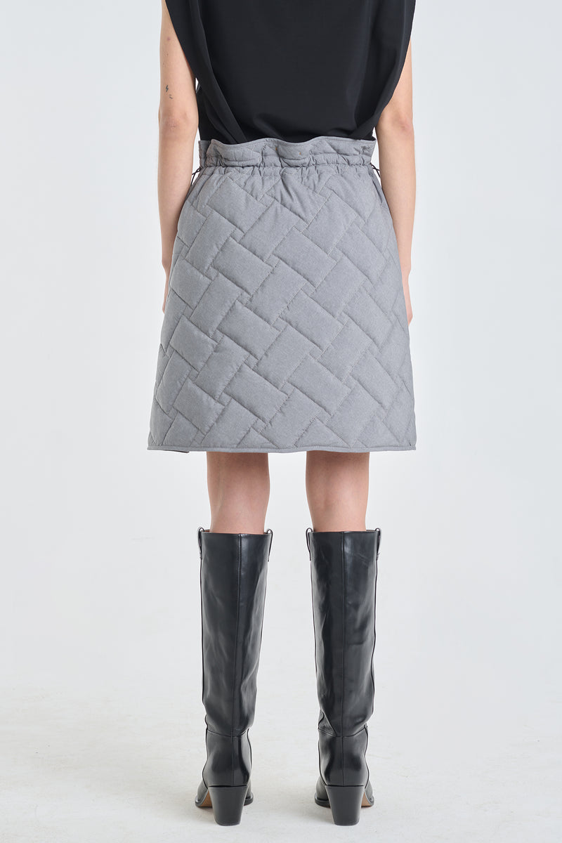 Grey quilted skirt