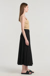 Beige&black modal reversible skirt