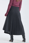 Black skirt with pleated panel