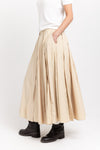 Butter beige crinkle effect voluminous skirt