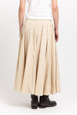 Butter beige crinkle effect voluminous skirt