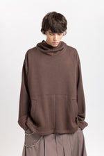 Earth brown unisex hooded sweatshirt