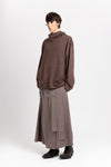 Earth brown unisex hooded sweatshirt