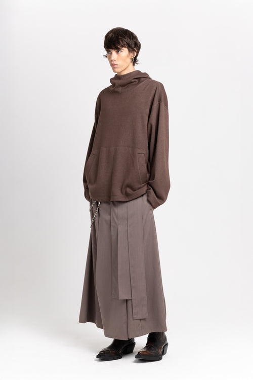 Earth brown unisex hooded sweatshirt