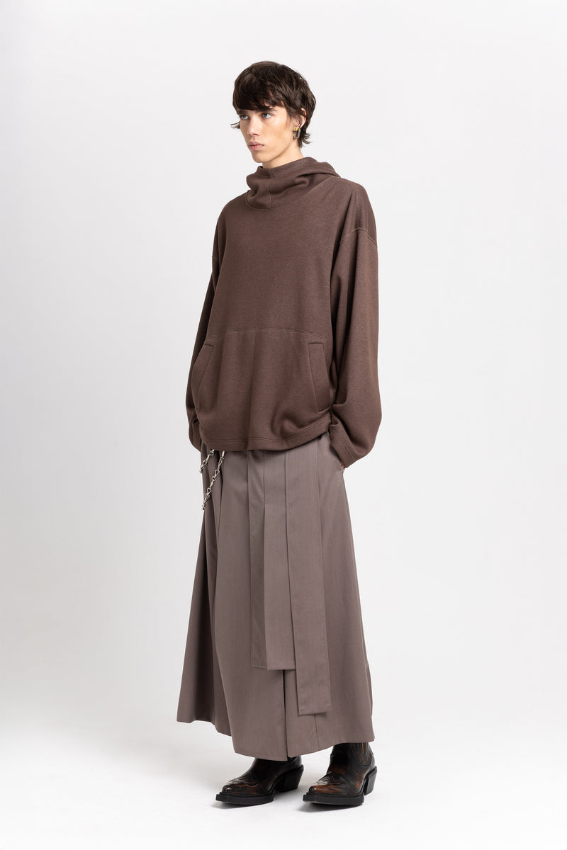 Earth brown unisex hooded sweatshirt