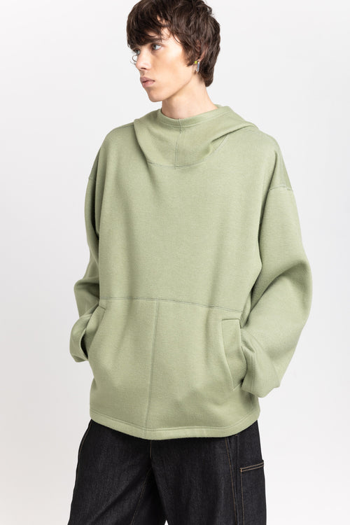 Willow green unisex hooded sweatshirt