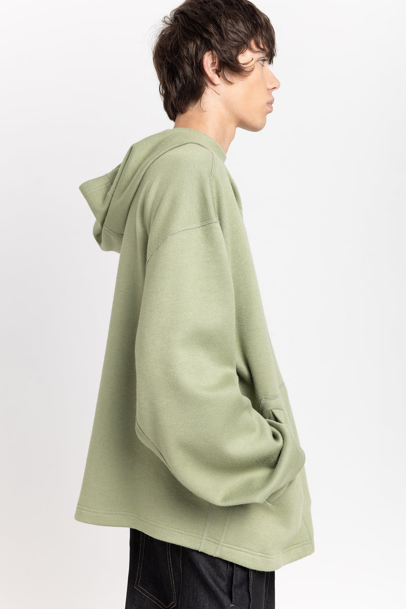 Willow green unisex hooded sweatshirt