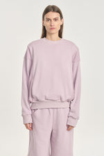 Violet cotton jersey sweatshirt