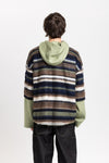 Striped mohair short sleeve sweatshirt