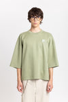Willow green double jersey short sleeve sweatshirt