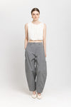 Black summer cotton denim cargo style pants