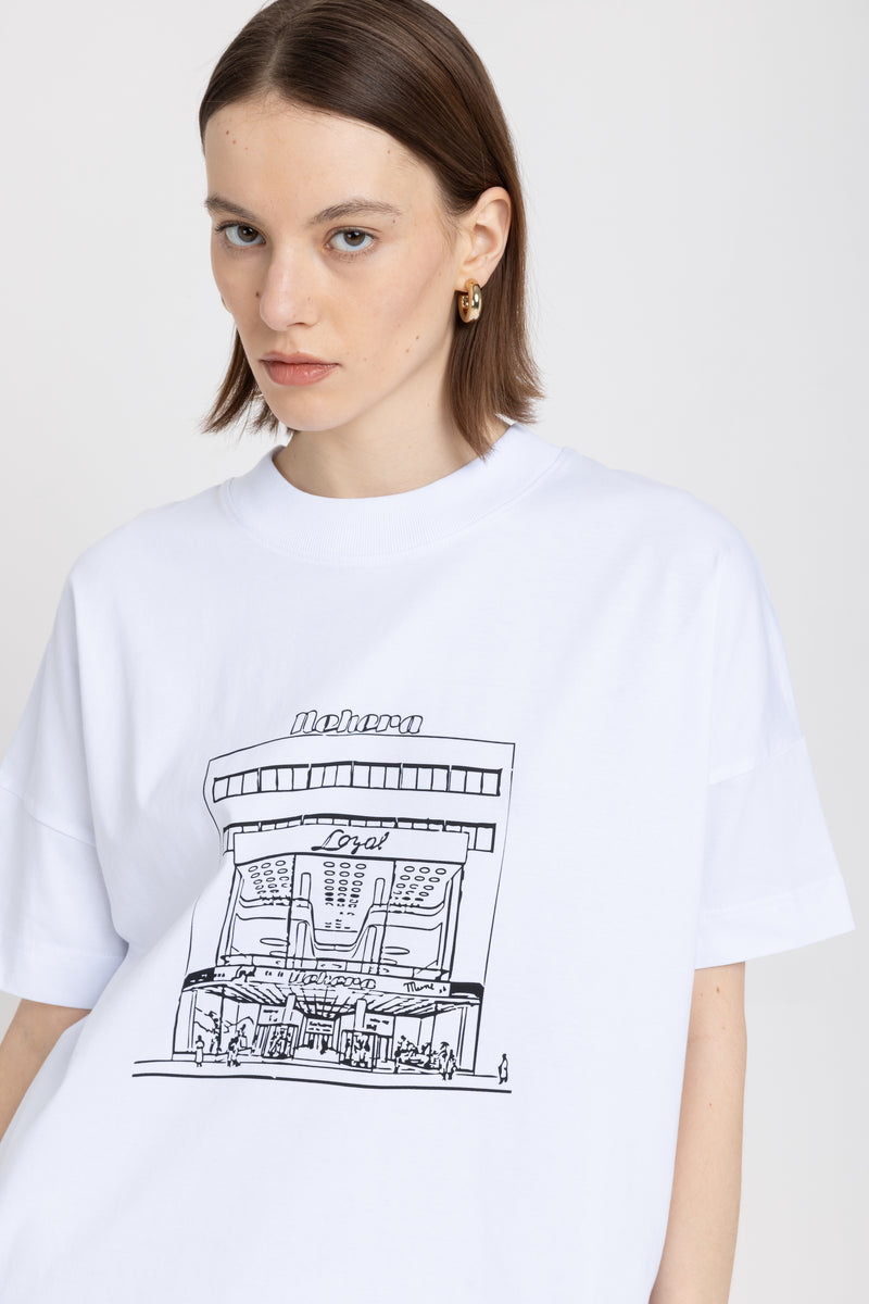 &#x2018;LOYAL HERITAGE&#x2019; White pure cotton oversized t-shirt