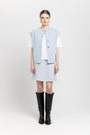 Light blue washed denim vest