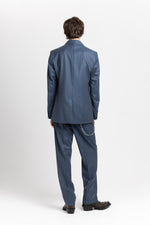 Spruce blue pinstripe soft wool tailored jacket