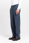 Spruce blue pinstripe soft wool tailored pants