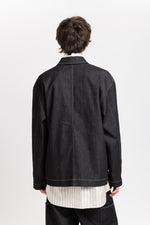 Black denim cotton stretch jacket