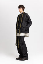 Black denim cotton stretch jacket
