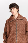 Toffee brown merino blend unisex chunky cardigan