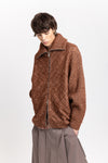 Toffee brown merino blend unisex chunky cardigan