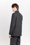 Grey & green striped flannel tailored jacket