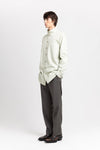 Pale sage sateen cotton poplin long shirt