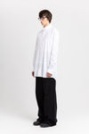White luxury poplin long shirt