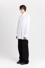 White luxury poplin long shirt
