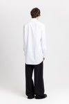 White luxury poplin long shirt