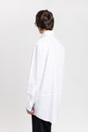 White luxury poplin long shirt