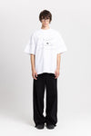 Solid cotton jersey unisex t-shirt with embroidery