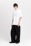 Solid cotton jersey unisex t-shirt with embroidery