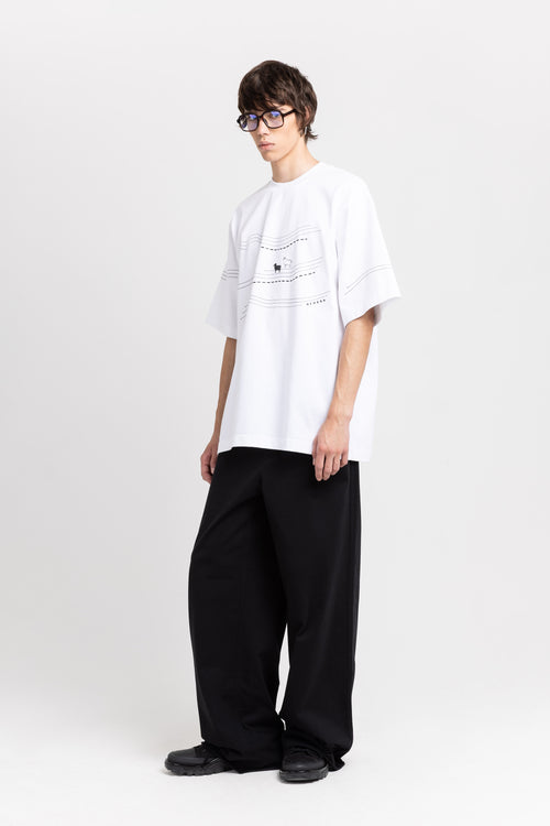 Solid cotton jersey unisex t-shirt with embroidery