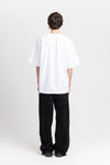 Solid cotton jersey unisex t-shirt with embroidery