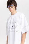Solid cotton jersey unisex t-shirt with embroidery