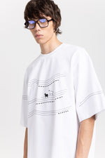 Solid cotton jersey unisex t-shirt with embroidery
