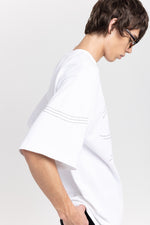 Solid cotton jersey unisex t-shirt with embroidery