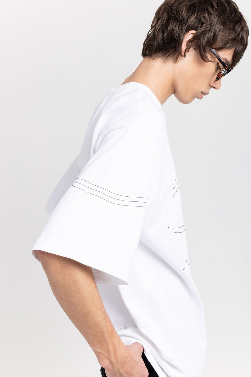Solid cotton jersey unisex t-shirt with embroidery