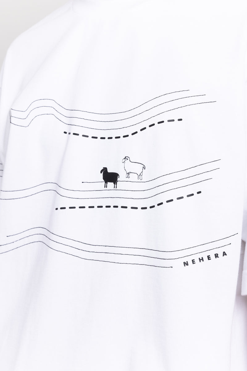 Solid cotton jersey unisex t-shirt with embroidery