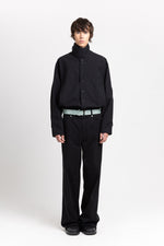 Mint short leather belt