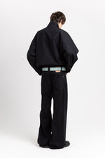 Mint short leather belt