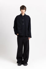 Dark blue & black corded cotton blend jacket