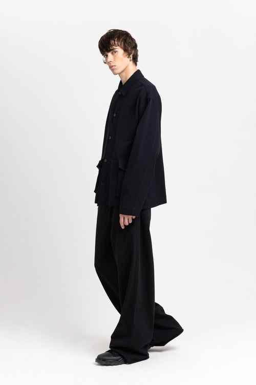 Dark blue & black corded cotton blend jacket